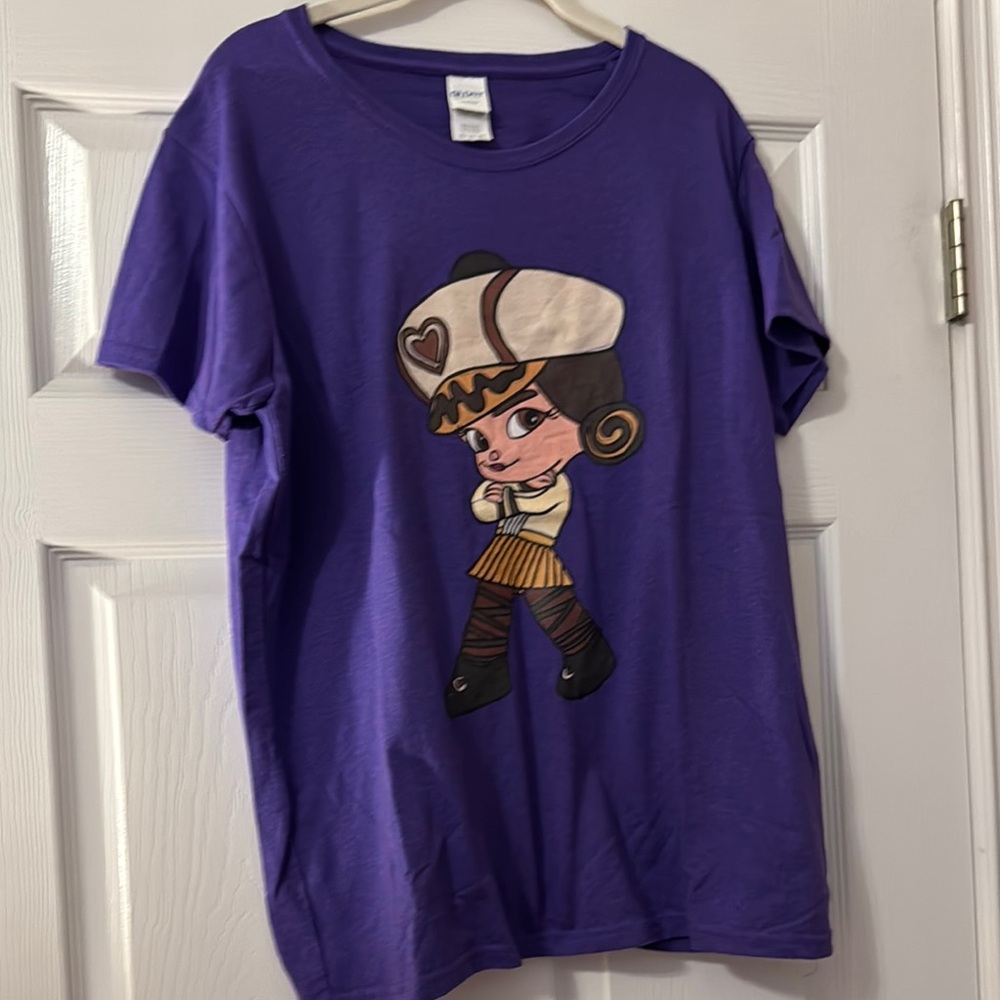 Gildan Purple Short Sleeve Tee Hand painted from Etsy Shop with Crumbelina